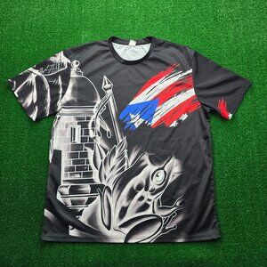 Puerto Rico Tshirt Mens‎ 2XL Black Short Sleeve Flag Prideful Graphic Tee Casual
